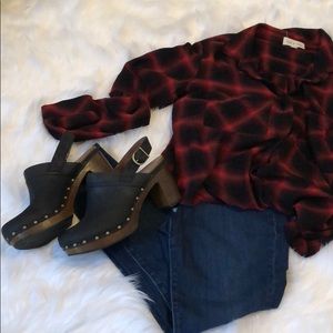 Dansko Delle Black Milled Leather Clog